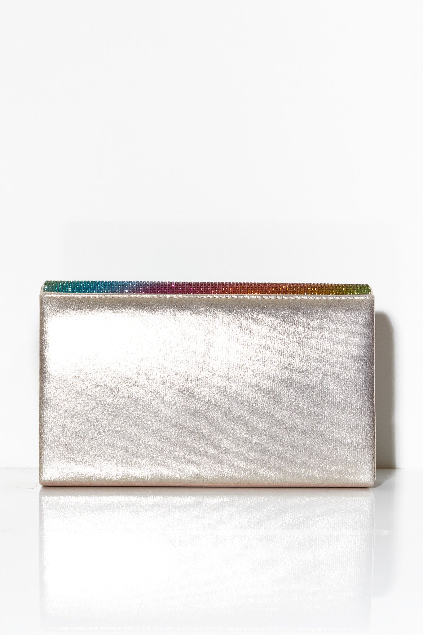 Rainbow Crystal Embellished Shoulder Bag